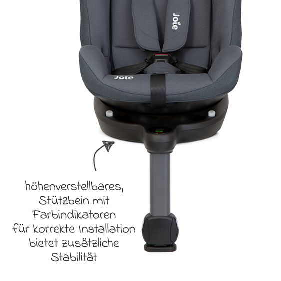 joie Reboarder-Kindersitz i-Pivot Grow ab Geburt - 10 Jahre (40 cm - 135 cm) mit Isofix-Basis & Sitzverkleinerer - Moonlight