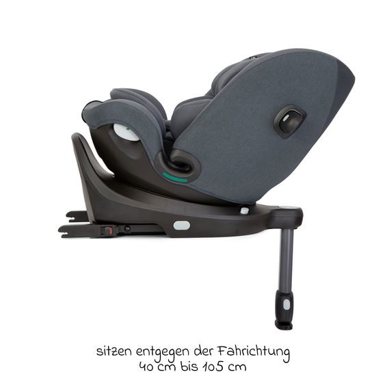 joie Reboarder-Kindersitz i-Pivot Grow ab Geburt - 10 Jahre (40 cm - 135 cm) mit Isofix-Basis & Sitzverkleinerer - Moonlight