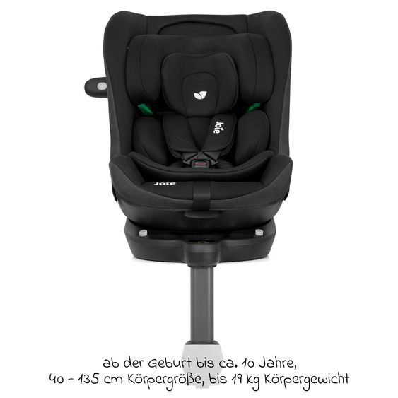 joie Reboarder-Kindersitz i-Pivot Grow ab Geburt - 10 Jahre (40 cm - 135 cm) mit Isofix-Basis & Sitzverkleinerer - Shale