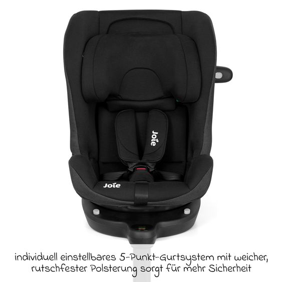 joie Reboarder-Kindersitz i-Pivot Grow ab Geburt - 10 Jahre (40 cm - 135 cm) mit Isofix-Basis & Sitzverkleinerer - Shale