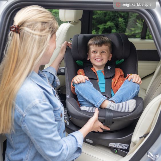 joie Reboarder-Kindersitz i-Pivot Grow ab Geburt - 10 Jahre (40 cm - 135 cm) mit Isofix-Basis & Sitzverkleinerer - Shale