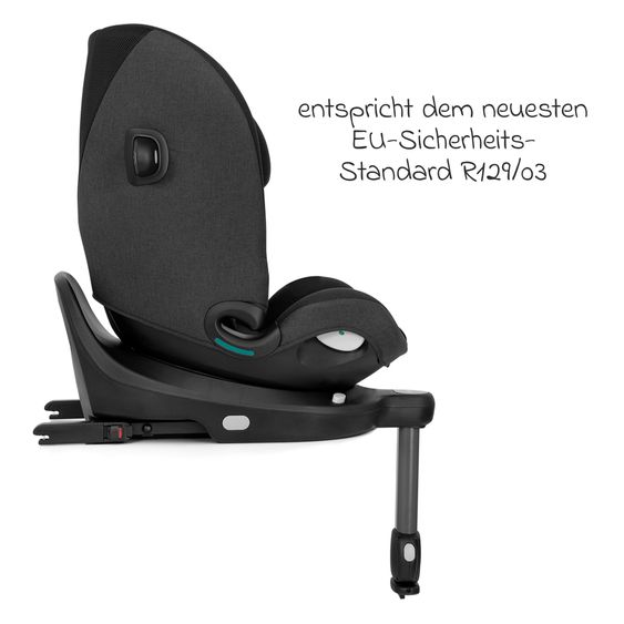 joie Reboarder-Kindersitz i-Pivot Grow ab Geburt - 10 Jahre (40 cm - 135 cm) mit Isofix-Basis & Sitzverkleinerer - Shale