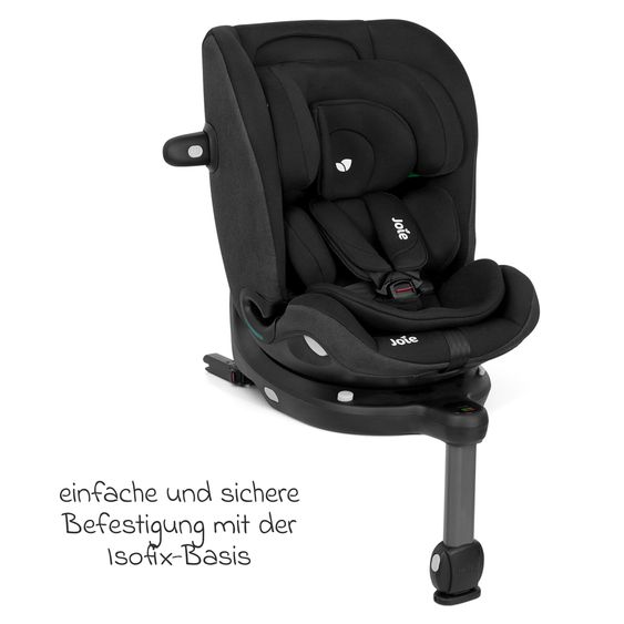 joie Reboarder-Kindersitz i-Pivot Grow ab Geburt - 10 Jahre (40 cm - 135 cm) mit Isofix-Basis & Sitzverkleinerer - Shale