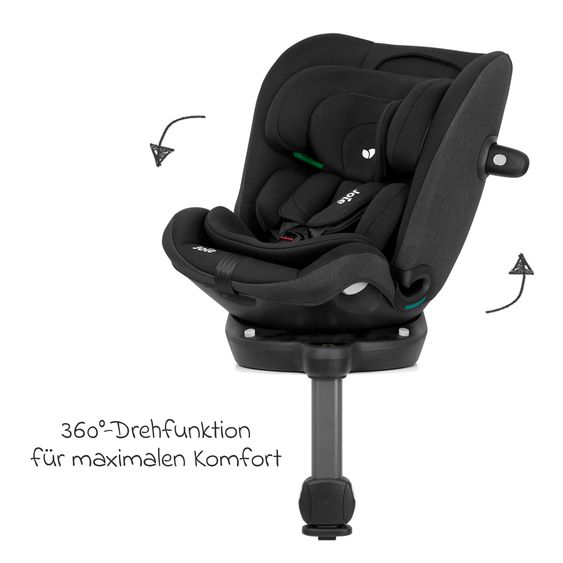 joie Reboarder-Kindersitz i-Pivot Grow ab Geburt - 10 Jahre (40 cm - 135 cm) mit Isofix-Basis & Sitzverkleinerer - Shale