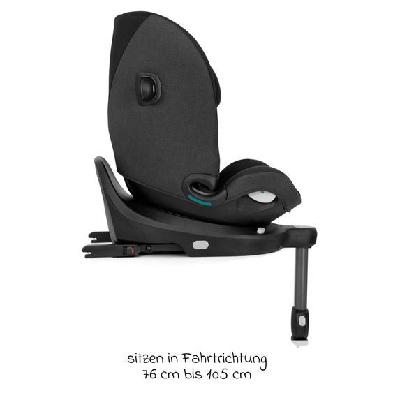 joie Reboarder-Kindersitz i-Pivot Grow ab Geburt - 10 Jahre (40 cm - 135 cm) mit Isofix-Basis & Sitzverkleinerer - Shale