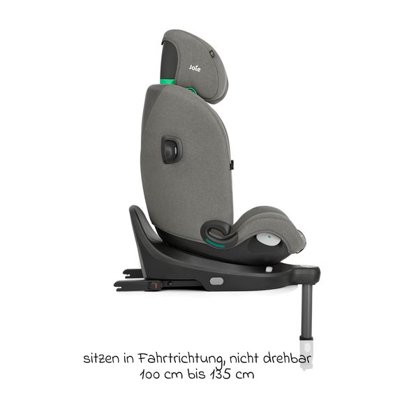 joie Reboarder-Kindersitz i-Pivot Grow ab Geburt - 10 Jahre (40 cm - 135 cm) mit Isofix-Basis & Sitzverkleinerer - Thunder