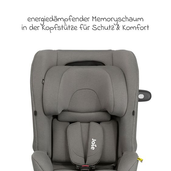 joie Reboarder-Kindersitz i-Pivot Grow ab Geburt - 10 Jahre (40 cm - 135 cm) mit Isofix-Basis & Sitzverkleinerer - Thunder