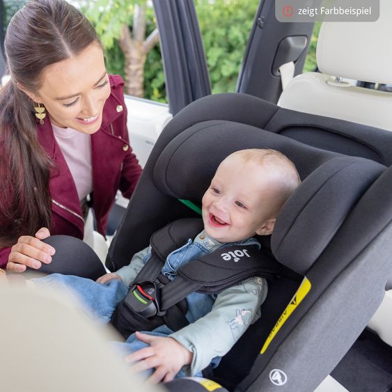 joie Reboarder-Kindersitz i-Pivot Grow ab Geburt - 10 Jahre (40 cm - 135 cm) mit Isofix-Basis & Sitzverkleinerer - Thunder