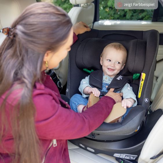 joie Reboarder-Kindersitz i-Pivot Grow ab Geburt - 10 Jahre (40 cm - 135 cm) mit Isofix-Basis & Sitzverkleinerer - Thunder