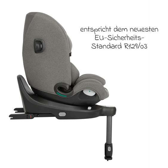 joie Reboarder-Kindersitz i-Pivot Grow ab Geburt - 10 Jahre (40 cm - 135 cm) mit Isofix-Basis & Sitzverkleinerer - Thunder