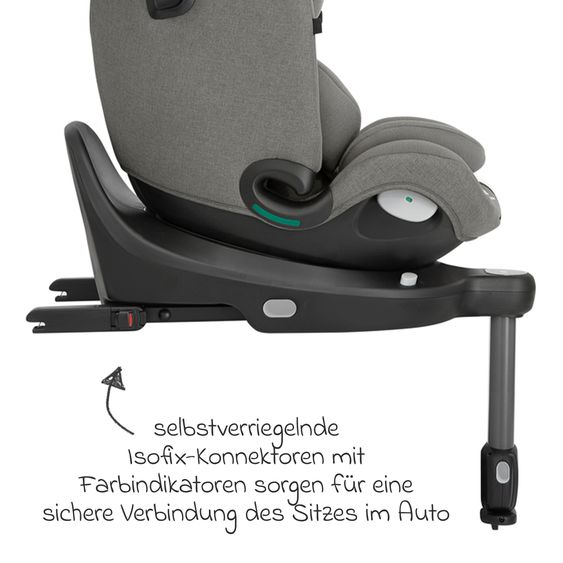 joie Reboarder-Kindersitz i-Pivot Grow ab Geburt - 10 Jahre (40 cm - 135 cm) mit Isofix-Basis & Sitzverkleinerer - Thunder