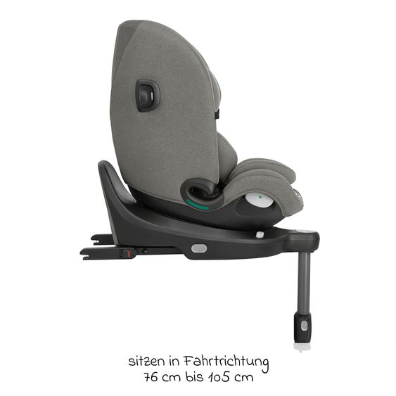 joie Reboarder-Kindersitz i-Pivot Grow ab Geburt - 10 Jahre (40 cm - 135 cm) mit Isofix-Basis & Sitzverkleinerer - Thunder