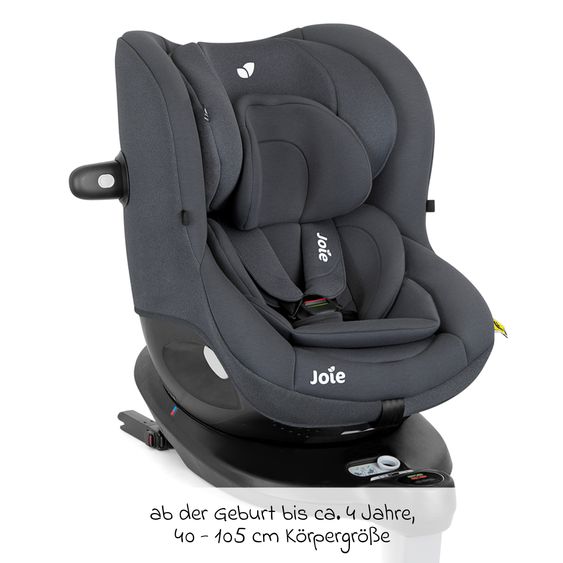 joie Reboarder-Kindersitz i-Spin 360 ab Geburt - 4 Jahre (40 cm - 105 cm) mit Isofix-Basis & Sitzverkleinerer - Moonlight