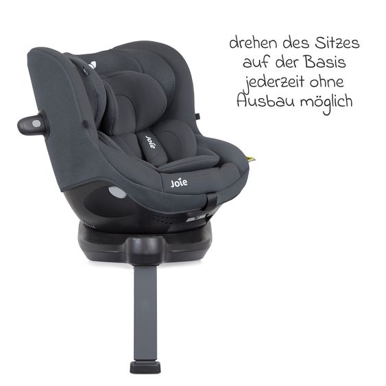 joie Reboarder-Kindersitz i-Spin 360 ab Geburt - 4 Jahre (40 cm - 105 cm) mit Isofix-Basis & Sitzverkleinerer - Moonlight