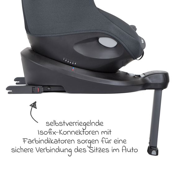 joie Reboarder-Kindersitz i-Spin 360 ab Geburt - 4 Jahre (40 cm - 105 cm) mit Isofix-Basis & Sitzverkleinerer - Moonlight