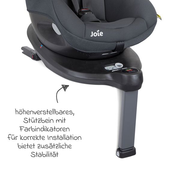 joie Reboarder-Kindersitz i-Spin 360 ab Geburt - 4 Jahre (40 cm - 105 cm) mit Isofix-Basis & Sitzverkleinerer - Moonlight