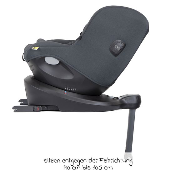 joie Reboarder-Kindersitz i-Spin 360 ab Geburt - 4 Jahre (40 cm - 105 cm) mit Isofix-Basis & Sitzverkleinerer - Moonlight