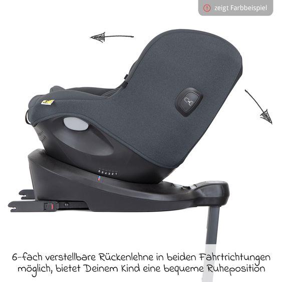 joie Reboarder-Kindersitz i-Spin 360 ab Geburt - 4 Jahre (40 cm - 105 cm) mit Isofix-Basis & Sitzverkleinerer - Shale