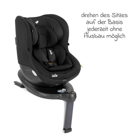 joie Reboarder-Kindersitz i-Spin 360 ab Geburt - 4 Jahre (40 cm - 105 cm) mit Isofix-Basis & Sitzverkleinerer - Shale