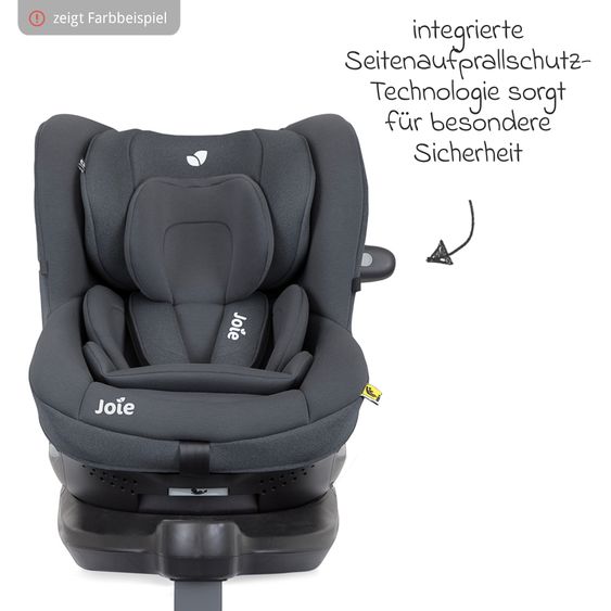 joie Reboarder-Kindersitz i-Spin 360 ab Geburt - 4 Jahre (40 cm - 105 cm) mit Isofix-Basis & Sitzverkleinerer - Shale