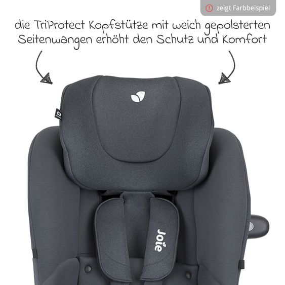 joie Reboarder-Kindersitz i-Spin 360 ab Geburt - 4 Jahre (40 cm - 105 cm) mit Isofix-Basis & Sitzverkleinerer - Shale