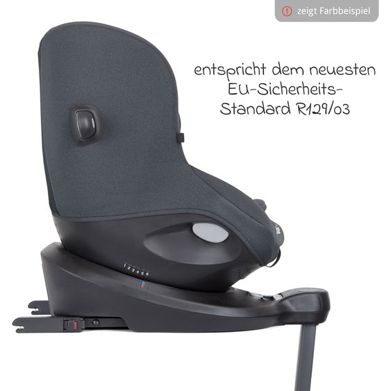 joie Reboarder-Kindersitz i-Spin 360 ab Geburt - 4 Jahre (40 cm - 105 cm) mit Isofix-Basis & Sitzverkleinerer - Shale