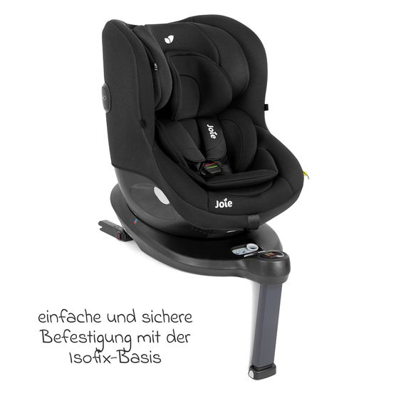 joie Reboarder-Kindersitz i-Spin 360 ab Geburt - 4 Jahre (40 cm - 105 cm) mit Isofix-Basis & Sitzverkleinerer - Shale