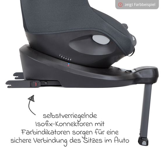 joie Reboarder-Kindersitz i-Spin 360 ab Geburt - 4 Jahre (40 cm - 105 cm) mit Isofix-Basis & Sitzverkleinerer - Shale