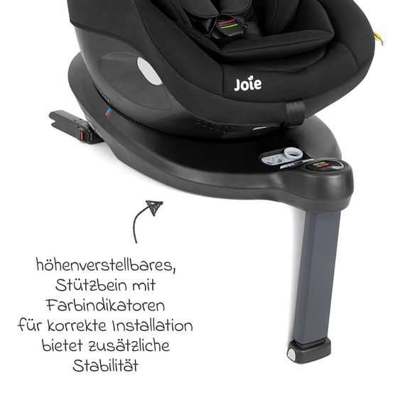 joie Reboarder-Kindersitz i-Spin 360 ab Geburt - 4 Jahre (40 cm - 105 cm) mit Isofix-Basis & Sitzverkleinerer - Shale