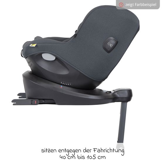 joie Reboarder-Kindersitz i-Spin 360 ab Geburt - 4 Jahre (40 cm - 105 cm) mit Isofix-Basis & Sitzverkleinerer - Shale