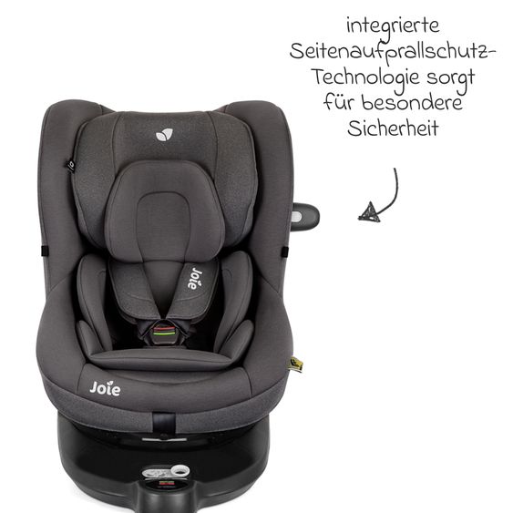 joie Reboarder-Kindersitz i-Spin 360 ab Geburt - 4 Jahre (40 cm - 105 cm) mit Isofix-Basis & Sitzverkleinerer - Thunder