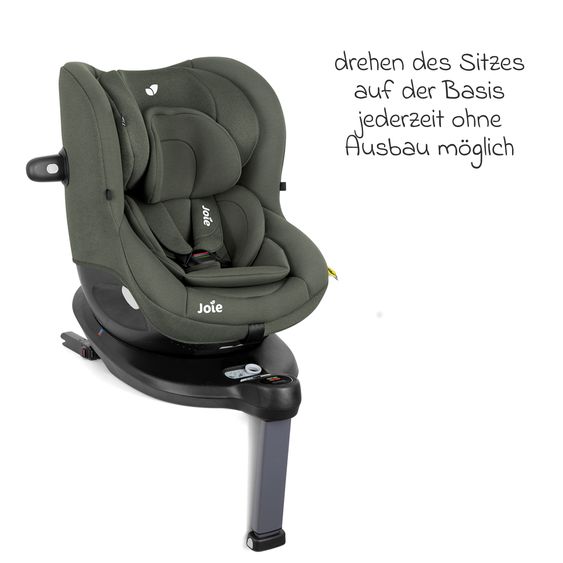 joie Reboarder-Kindersitz i-Spin 360 ab Geburt - 4 Jahre (40 cm - 105 cm) mit Isofix-Basis & Sitzverkleinerer - Thyme