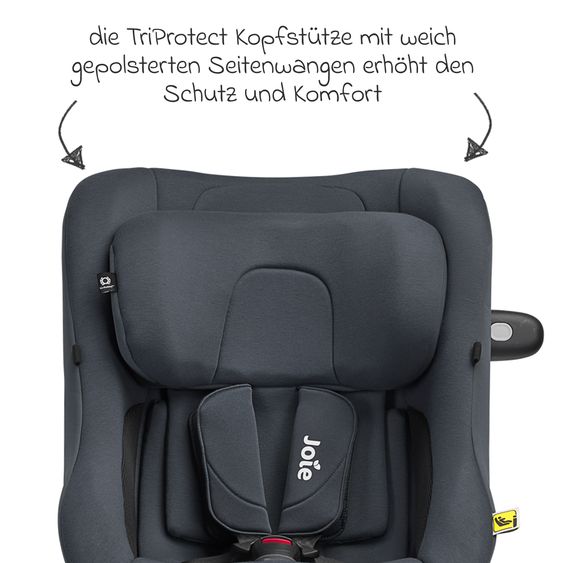 joie Rear-facing Car Seat i-Spin 360 Compact from 6 months - 4 years (61 cm - 105 cm) with Isofix base - Lagoon