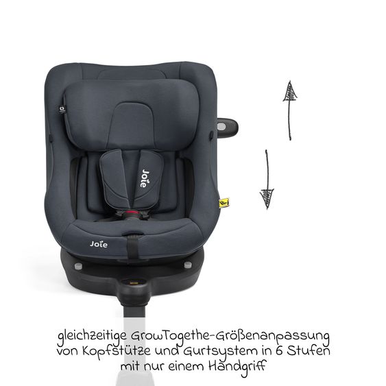 joie Rear-facing Car Seat i-Spin 360 Compact from 6 months - 4 years (61 cm - 105 cm) with Isofix base - Lagoon