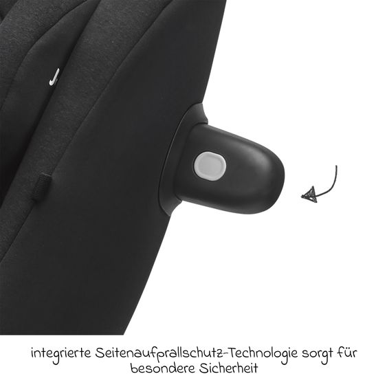 joie Seggiolino auto Reboarder i-Spin 360 Compact da 6 mesi a 4 anni (61 cm - 105 cm) con base Isofix - Raven