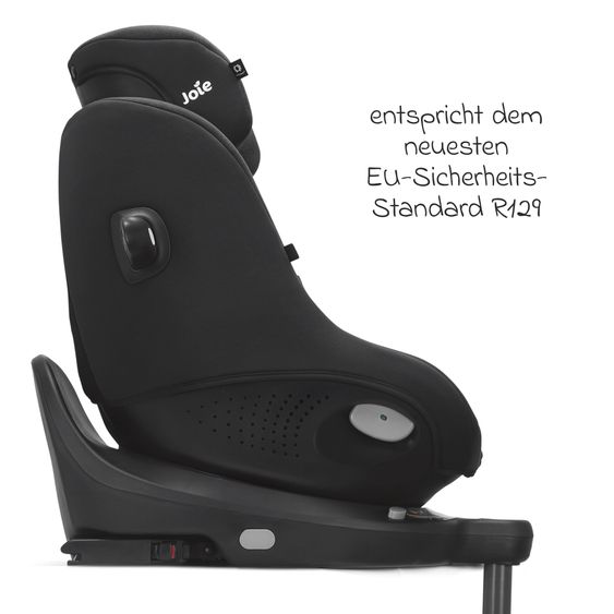 joie Seggiolino auto Reboarder i-Spin 360 Compact da 6 mesi a 4 anni (61 cm - 105 cm) con base Isofix - Raven