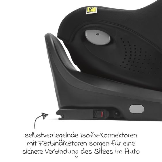 joie Seggiolino auto Reboarder i-Spin 360 Compact da 6 mesi a 4 anni (61 cm - 105 cm) con base Isofix - Raven