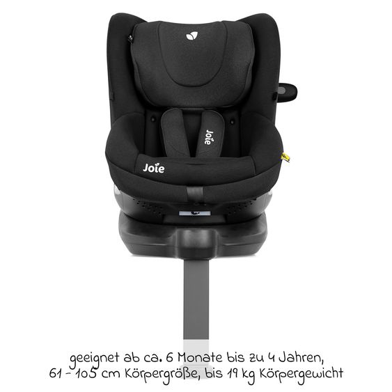 joie Reboarder-Kindersitz i-Spin 360 E ab 6 Monate - 4 Jahre (61 cm - 105 cm) mit Isofix-Basis - Shale