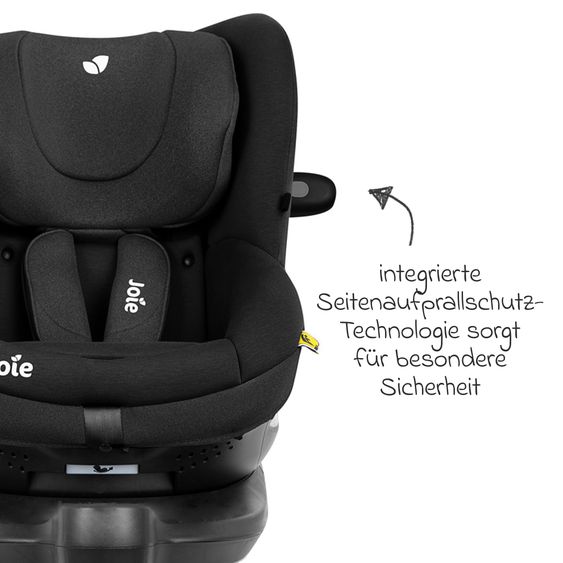 joie Reboarder-Kindersitz i-Spin 360 E ab 6 Monate - 4 Jahre (61 cm - 105 cm) mit Isofix-Basis - Shale