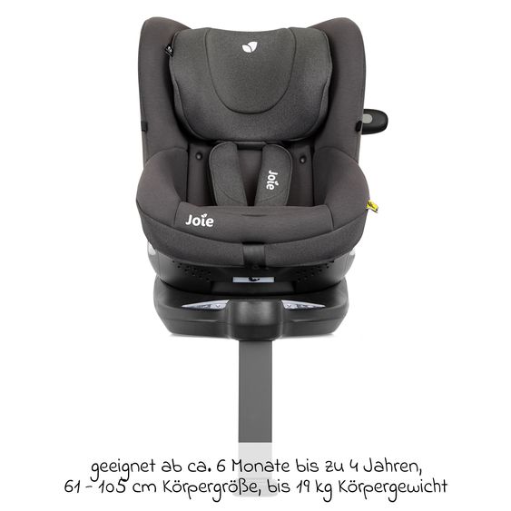 joie Reboarder-Kindersitz i-Spin 360 E ab 6 Monate - 4 Jahre (61 cm - 105 cm) mit Isofix-Basis - Thunder