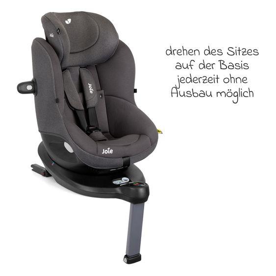 joie Reboarder-Kindersitz i-Spin 360 E ab 6 Monate - 4 Jahre (61 cm - 105 cm) mit Isofix-Basis - Thunder