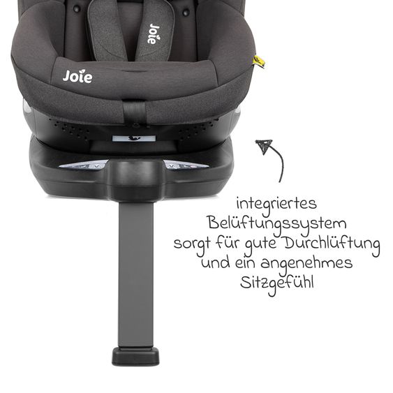 joie Reboarder-Kindersitz i-Spin 360 E ab 6 Monate - 4 Jahre (61 cm - 105 cm) mit Isofix-Basis - Thunder