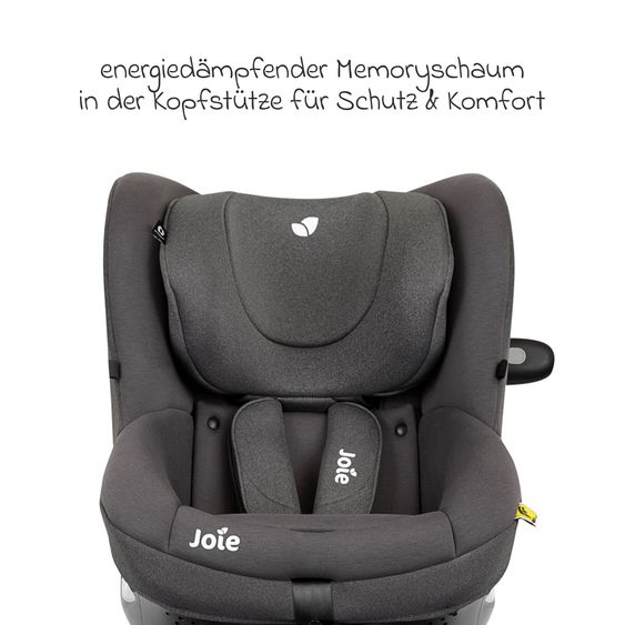 joie Reboarder-Kindersitz i-Spin 360 E ab 6 Monate - 4 Jahre (61 cm - 105 cm) mit Isofix-Basis - Thunder