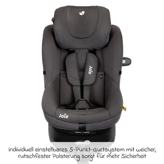 joie Reboarder-Kindersitz i-Spin 360 E ab 6 Monate - 4 Jahre (61 cm - 105 cm) mit Isofix-Basis - Thunder