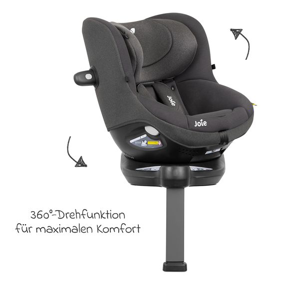 joie Reboarder-Kindersitz i-Spin 360 E ab 6 Monate - 4 Jahre (61 cm - 105 cm) mit Isofix-Basis - Thunder