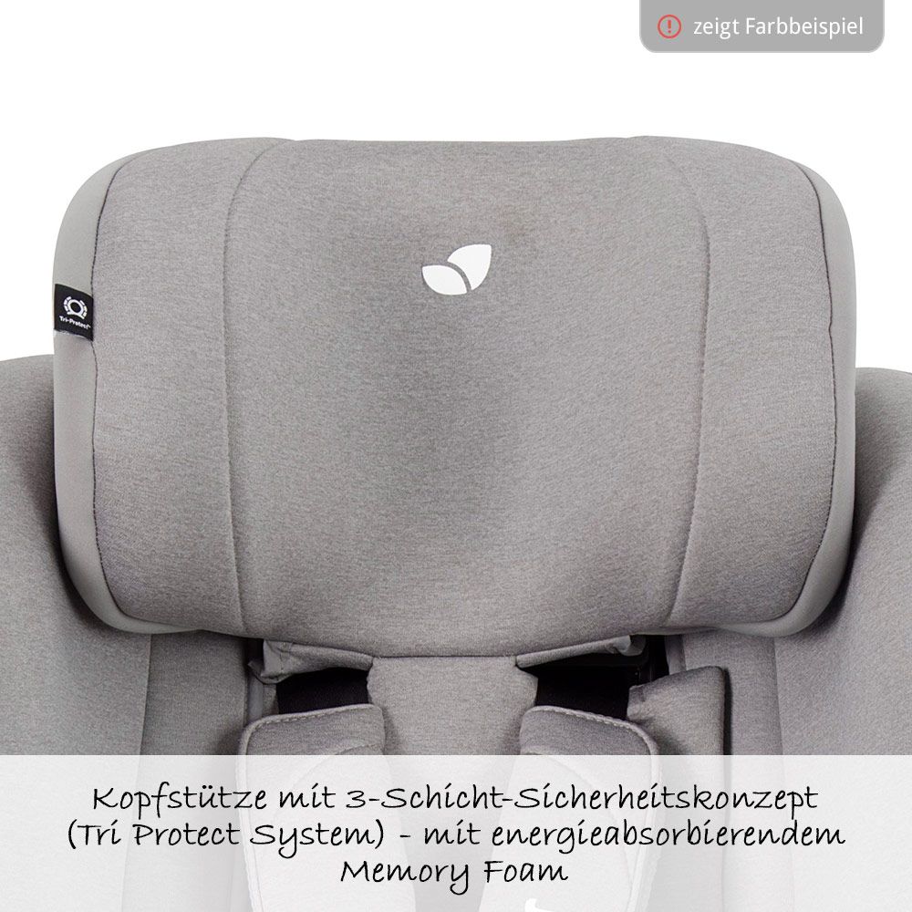 joie Reboarder-Kindersitz i-Spin 360 E i-Size - ab 9 Monate - 4 Jahre (61-105 cm) mit Isofix-Basis + Gratis Zubehörpaket - Coal