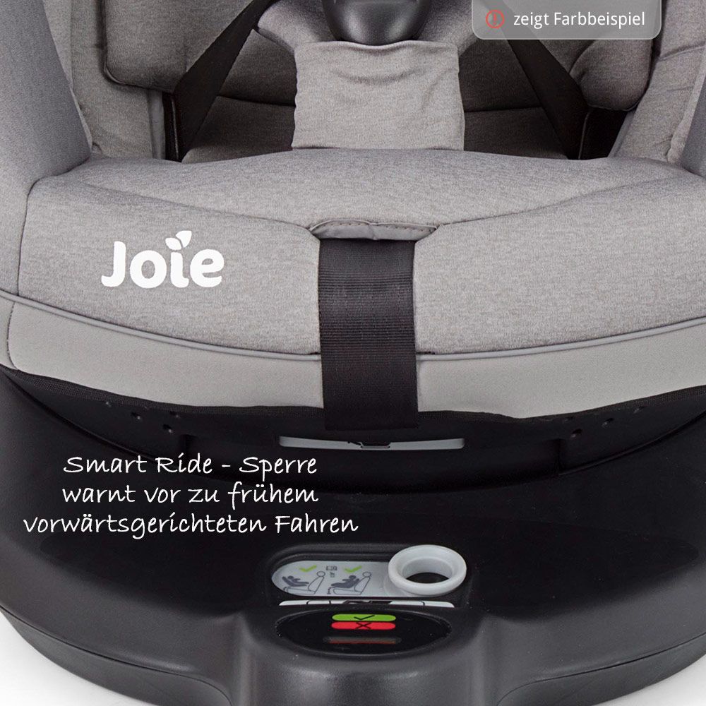 joie Reboarder-Kindersitz i-Spin 360 E i-Size - ab 9 Monate - 4 Jahre (61-105 cm) mit Isofix-Basis + Gratis Zubehörpaket - Coal