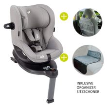 Reboarder-Kindersitz i-Spin 360 E i-Size - ab 9 Monate - 4 Jahre (61-105 cm) mit Isofix-Basis + Gratis Zubehörpaket - Gray Flannel