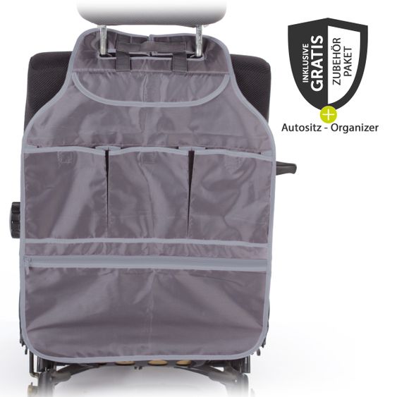 joie Seggiolino i-Spin 360 E i-Size reboarder - da 9 mesi a 4 anni (61-105 cm) + pacchetto accessori gratuito - Grigio Flanella