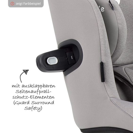 joie Reboarder-Kindersitz i-Spin 360 E i-Size - ab 9 Monate - 4 Jahre (61-105 cm) mit Isofix-Basis - Coal